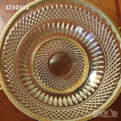 Кристална фруктиера, бонбониера 19 век, снимка 5 - Колекции - 51540116