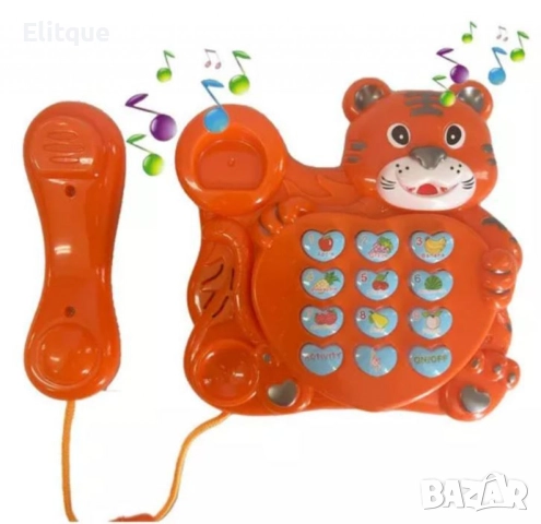 Музикален телефон Тигър – Образователна играчка за деца, снимка 2 - Други - 52786643