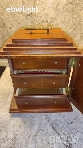 Винтидж дървен настолен часовник Banyan  , снимка 4 - Антикварни и старинни предмети - 52731563