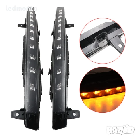 LED дневни светлини с Migachi за Audi Q7 Sport/S-Line 2010–2015 – 4L0953041E / 4L0953042E, снимка 6 - Части - 51110144