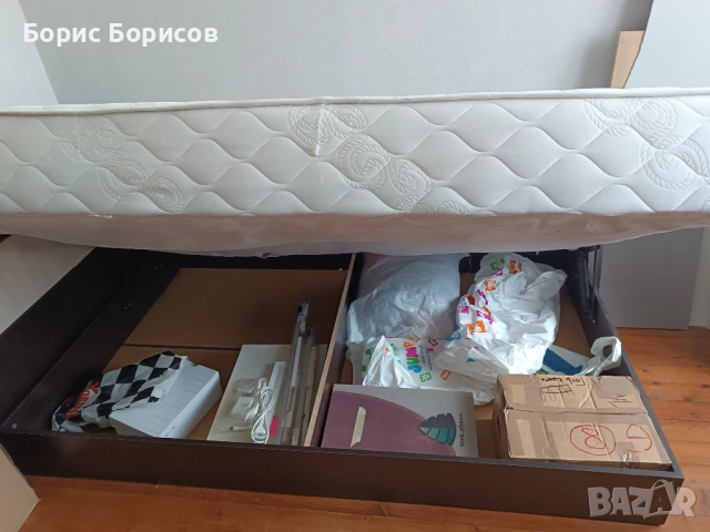 Легло с ракла, матрак и шкаф , снимка 2 - Спални и легла - 53865352