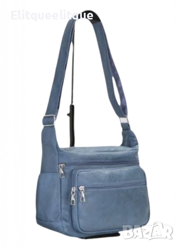 Класическа ежедневна чанта с регулираща се презрамка и ципове, снимка 6 - Чанти - 52173578