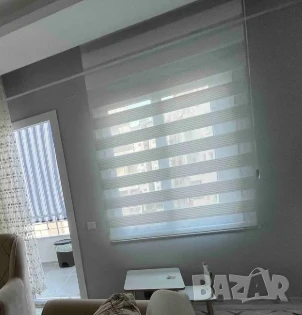 Щори ECD  Ролетни, Текстилни, Двойни, Без пробиване, Включен монтажен материал, Бял,Сив ,Бежов