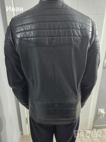 Кожено яке Bershka естествена кожа , снимка 3 - Якета - 53225297