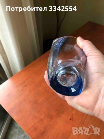 ВАЗА ВАЗИЧКА СТЪКЛО ЦВЕТНО РЕЛЕФ ДЕБЕЛО ОТ СОЦА, снимка 4 - Други ценни предмети - 44458775