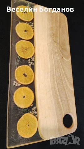 Дъска подходяща за сервиране и рязане,епоксудна смола и дърво  , снимка 2 - Други - 53060028