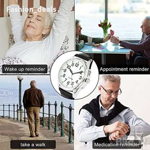 Нов Английски Мъжки говорещ часовник/Слепи Зрително увредени Възрастни, снимка 7 - Мъжки - 41577873