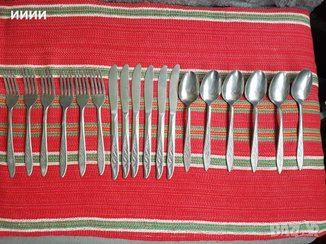 Японски прибори нож вилица лъжица 18 бр
