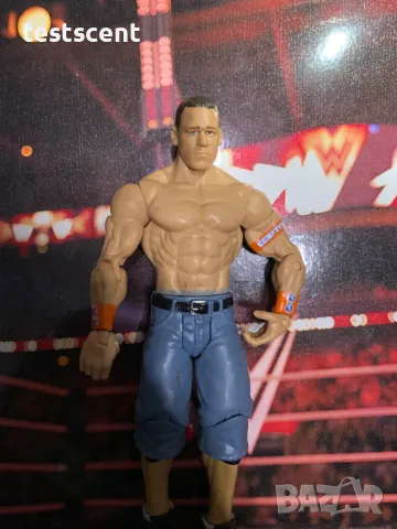 Екшън фигура WWE John Cena Джон Сина Mattel Basic Blue Cargo Orange Bands figure играчка, снимка 5 - Колекции - 49149996