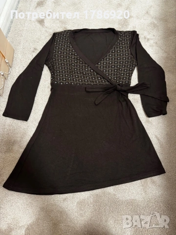 Елегантна блуза в шоколадово кафяво - размер S/M