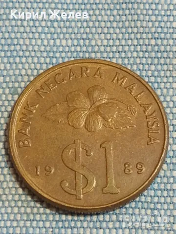 Монета 1 долар 1989г. Малайзия за КОЛЕКЦИЯ 41157