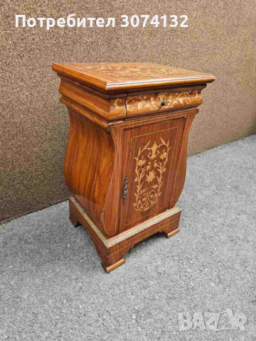 Уникален шкаф с интарзия, снимка 5 - Шкафове - 52829176