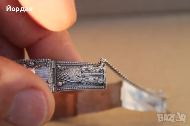 Дамска сребърна гривна , снимка 13 - Гривни - 49405246