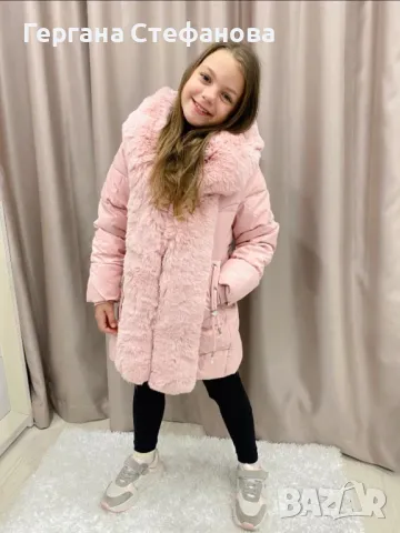 Зимно яке тип парка,с мека пухена качулка  Размери -1г.2г.3г.4г.5г.6г.8г.10г.12г. Цена-65 лв, снимка 3 - Детски якета и елеци - 47632375