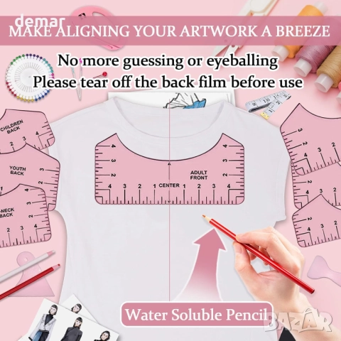 Комплект инструменти за сублимационен печат на тениски, силиконова подложка за термопреса, снимка 4 - Други стоки за дома - 51495871