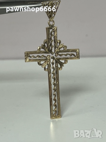 Златна висулка / Златен Кръст - ръчна изработка 14К, снимка 12 - Колиета, медальони, синджири - 52624846