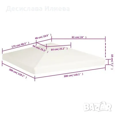 покрив за шатра 3х3 м, снимка 3 - Градински мебели, декорация  - 50440513