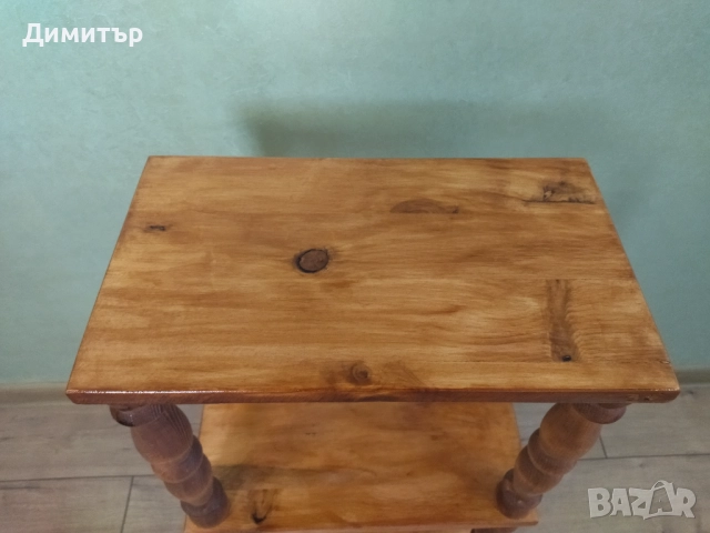 Етажерка със струговани орнаменти !!!, снимка 5 - Етажерки - 52827200