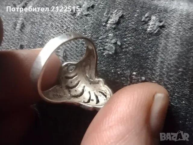 стар дамски сребърен пръстен, снимка 2 - Пръстени - 49211017