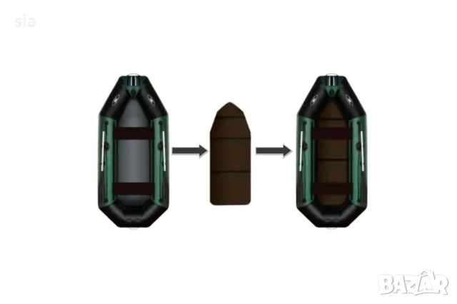 НАДУВАЕМА ЛОДКА AQUA-STAR С ТВЪРДО ДЪНО B 249 FFD, снимка 2 - Екипировка - 51026641