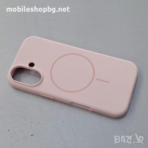 iPhone 17 гръб силиконов подплатен MagSafe розов син цилкамен, снимка 2 - Калъфи, кейсове - 53108449