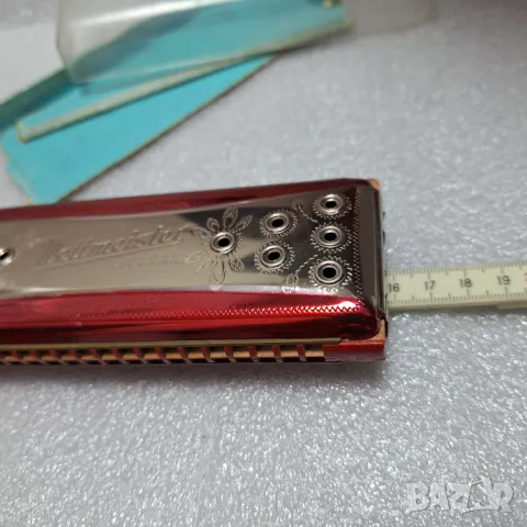 Перфектна! Голяма Хармоника "Weltmeister"/Vermona/, Германия, метална, двустранна, 1930-те години, снимка 15 - Антикварни и старинни предмети - 48807486