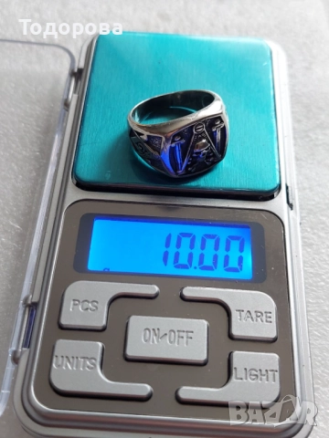 Много рядък,автентичен, сребърен масонски пръстен,сребро 925, снимка 5 - Пръстени - 52429641