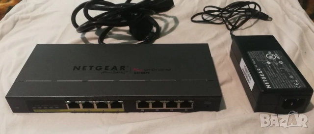 Суич  Gigabit POE switch Netgear  GS108PE