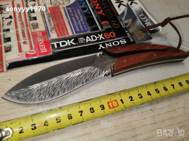 НОЖ С ДЪРВЕНА ДРЪЖКА И ВРЪВ 2102261612, снимка 11 - Ножове - 53573520