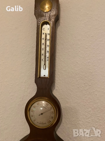 Красив стар античен Барометър, Часовник , снимка 3 - Други ценни предмети - 52326365