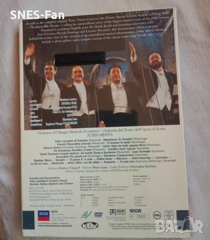 DVD The Original Three Tenors Concert, снимка 2 - DVD дискове - 51395552