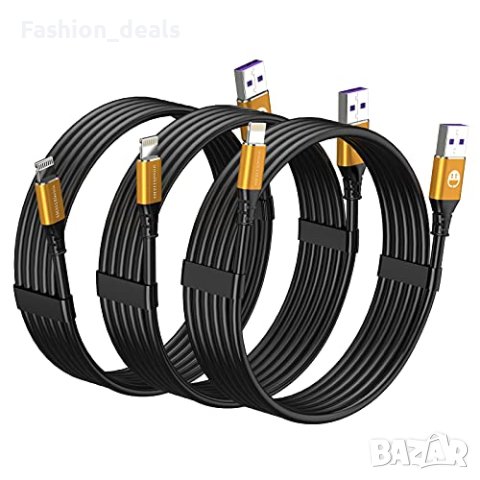 Нов комплект от 3 броя iPhone Айфон кабели за зареждане 2 метра