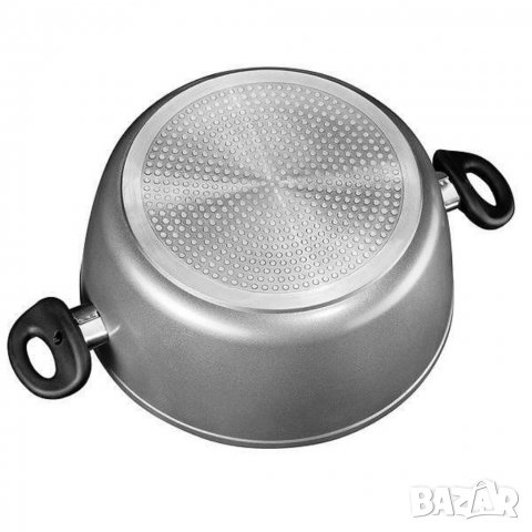 Голяма тенджера със стъклен капак обем 7л Ø 28см STONELINE Германия, снимка 2 - Съдове за готвене - 39671437