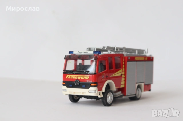 RIETZE H0 1/87 MERCEDES ATEGO ПОЖАРНА КАМИОН МОДЕЛ, снимка 6 - Колекции - 53644485