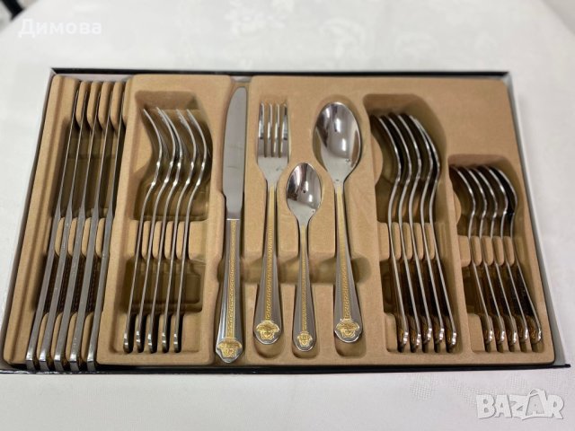 К-т прибори 24 части Версаче , снимка 2 - Прибори за хранене, готвене и сервиране - 30226405