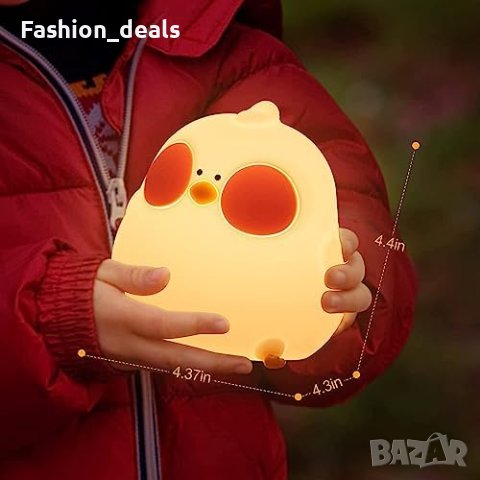 Нова Бебешка нощна светлина с промяна на 7 LED цвята/Силиконова лампа бебе, снимка 3 - Други - 41661941