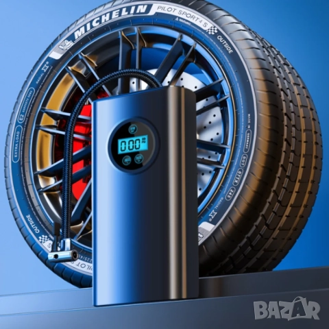 Акумулаторен компресор с цифров дисплей и автоматична функция , снимка 6 - Аксесоари и консумативи - 52352810