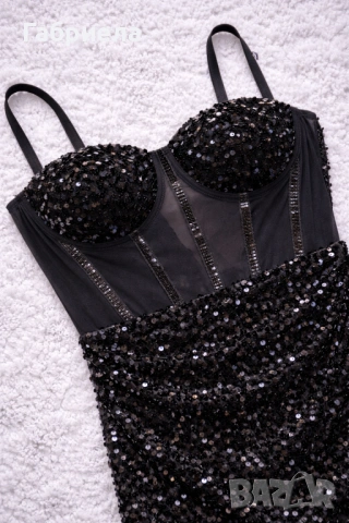 Нова дълга черна рокля