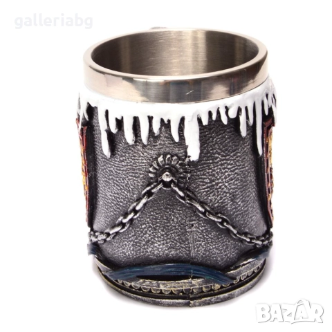 Стилна чаша Winter is Coming – Game of Thrones, метал и полирезин, снимка 3 - Чаши - 52751261