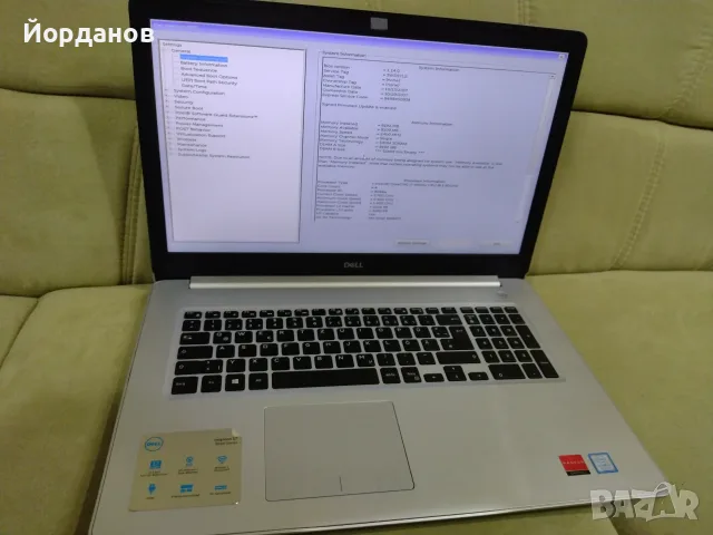 работещ Dell Inspiron 17 5000Series /Core i7-8550U/8gb.ram.цял за части, снимка 5 - Части за лаптопи - 56010572