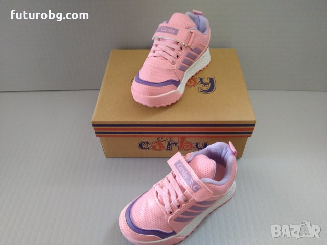 Розови маратонки с лилав акцент, снимка 6 - Детски маратонки - 34277412