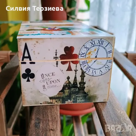 Ръчно изработена дървена кутия , снимка 3 - Декорация за дома - 50347116