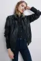 Zara бомбър яке от 100% естествена кожа, размер S/M, снимка 3