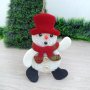 3392 Коледна фигура за окачване Снежко с червена шапка, 16 см, снимка 3