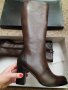 Ботуши в тъмнокафяв цвят с кроко ефект , снимка 2