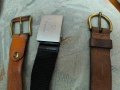 3 вносни колани мъжки 2 кожени и един от плат, снимка 1