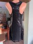 Черна пайетена рокля, снимка 2