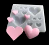 Малки Големи Сърца сърце силиконов молд форма фондан шоколад смола гипс декор, снимка 3