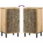 vidaXL Страничен шкаф 40x33x75 см манго масивно дърво, снимка 5