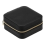 Кутия за бижута с цип черна 10x10x5 см_1234413, снимка 2